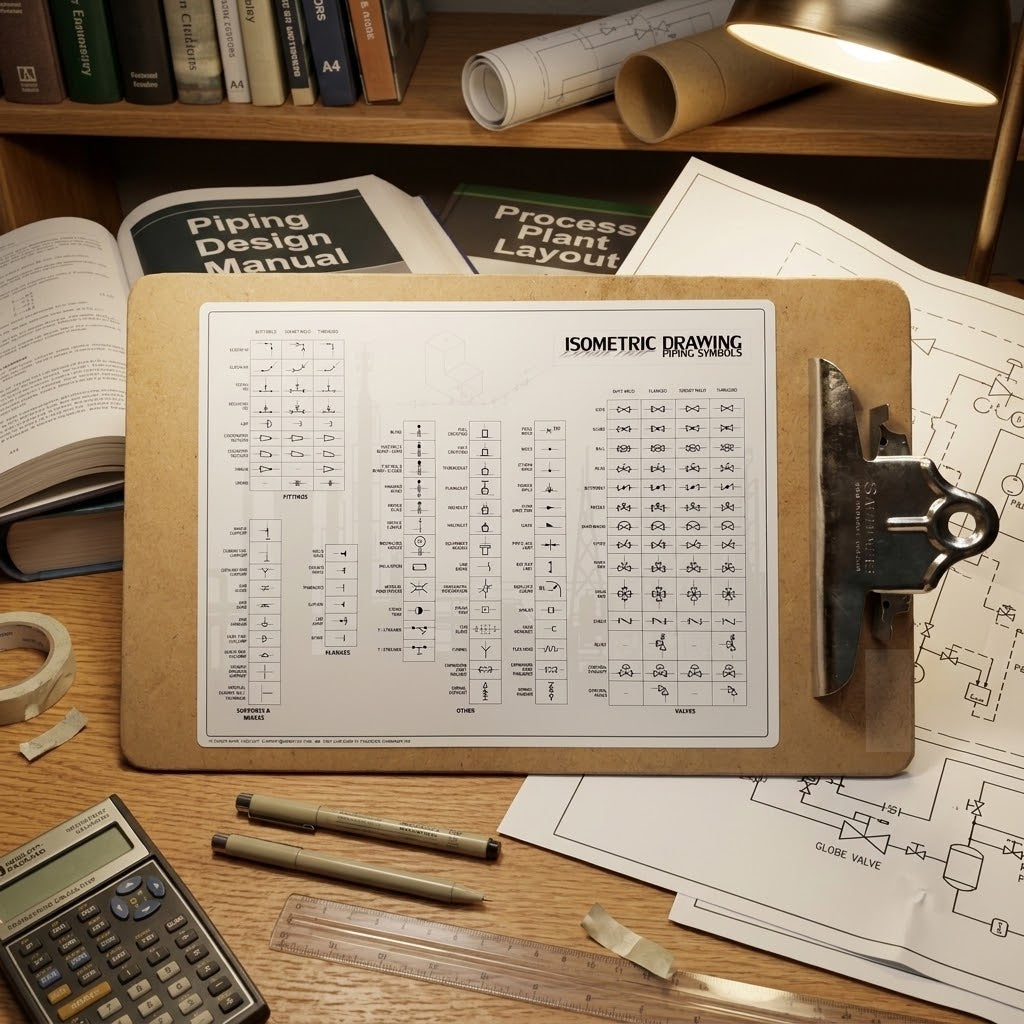 Clipboard Isometric Drawing - Piping Symbols Decal